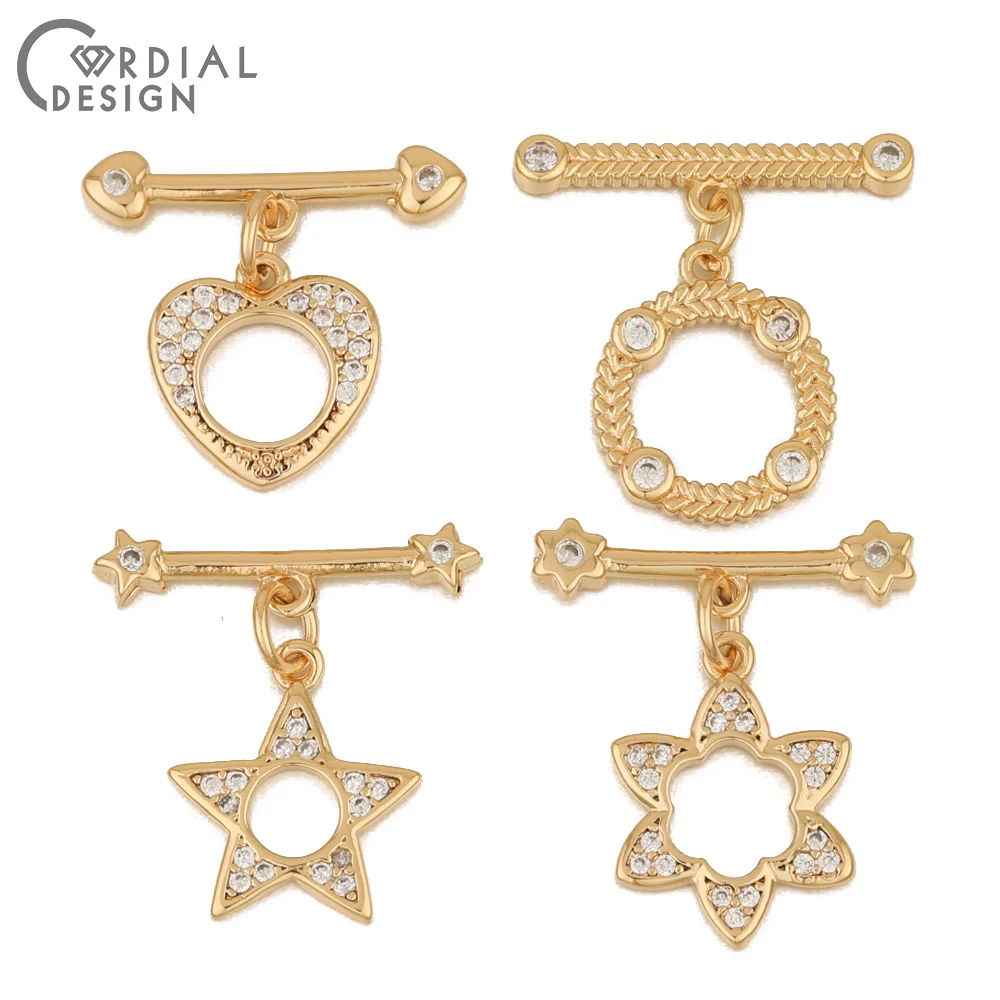 Cordial Design 30Pcs OT Clasps/DIY Making/CZ соединители/натуральное позолота/ювелирные