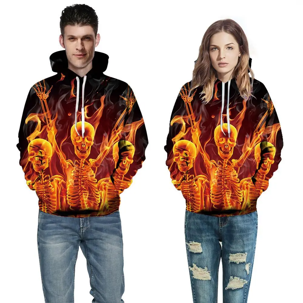 

2021 Autumn/winter 3D Digital Printing Couple Casual Hooded Sweater Loose Baseball Uniform Men's and Women's Jacket