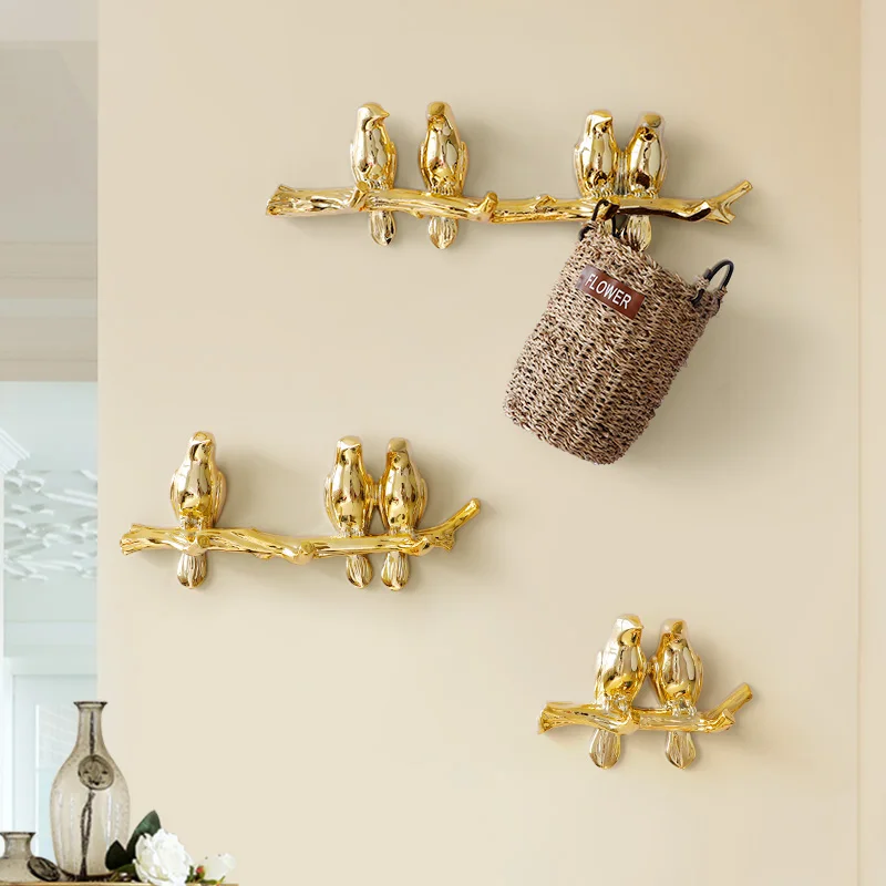 

Wall Decor Resin birds graft Wall hook kids ornament keys holders rack home coat clothes Towel Hat Handbag Holder bag hanger