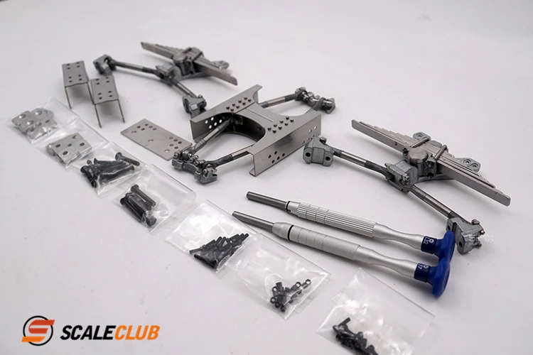 Scaleclub Tamiya 1/14 трактор грязевая головка имитация металла Двухосная задняя подвеска