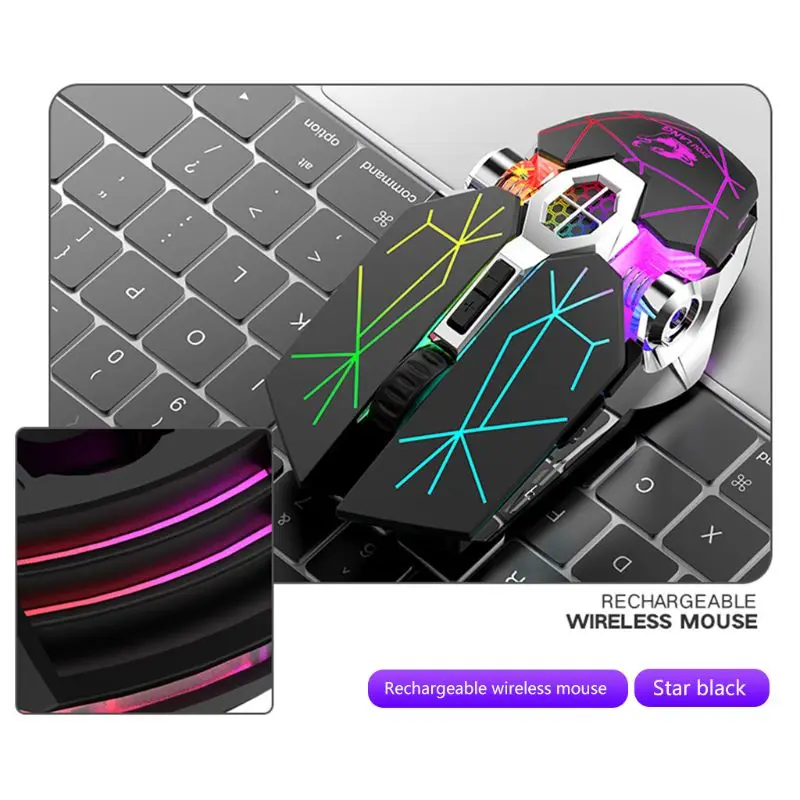 

X13 Wireless Charging Game Mouse Mute Luminous Mechanical Mouse Mice for Gaming Lovers Accessories