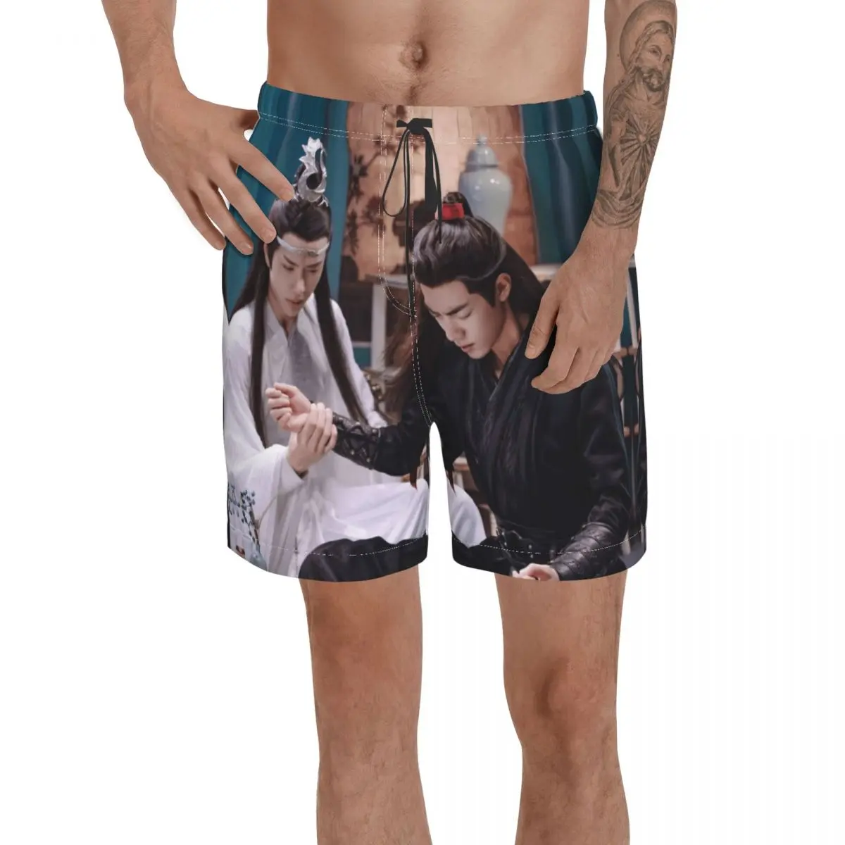 

Men's Beach Anime The Untamed 4 Breathable Quick Dry Humor Graphic The Untamed Loose Hawaii Pants