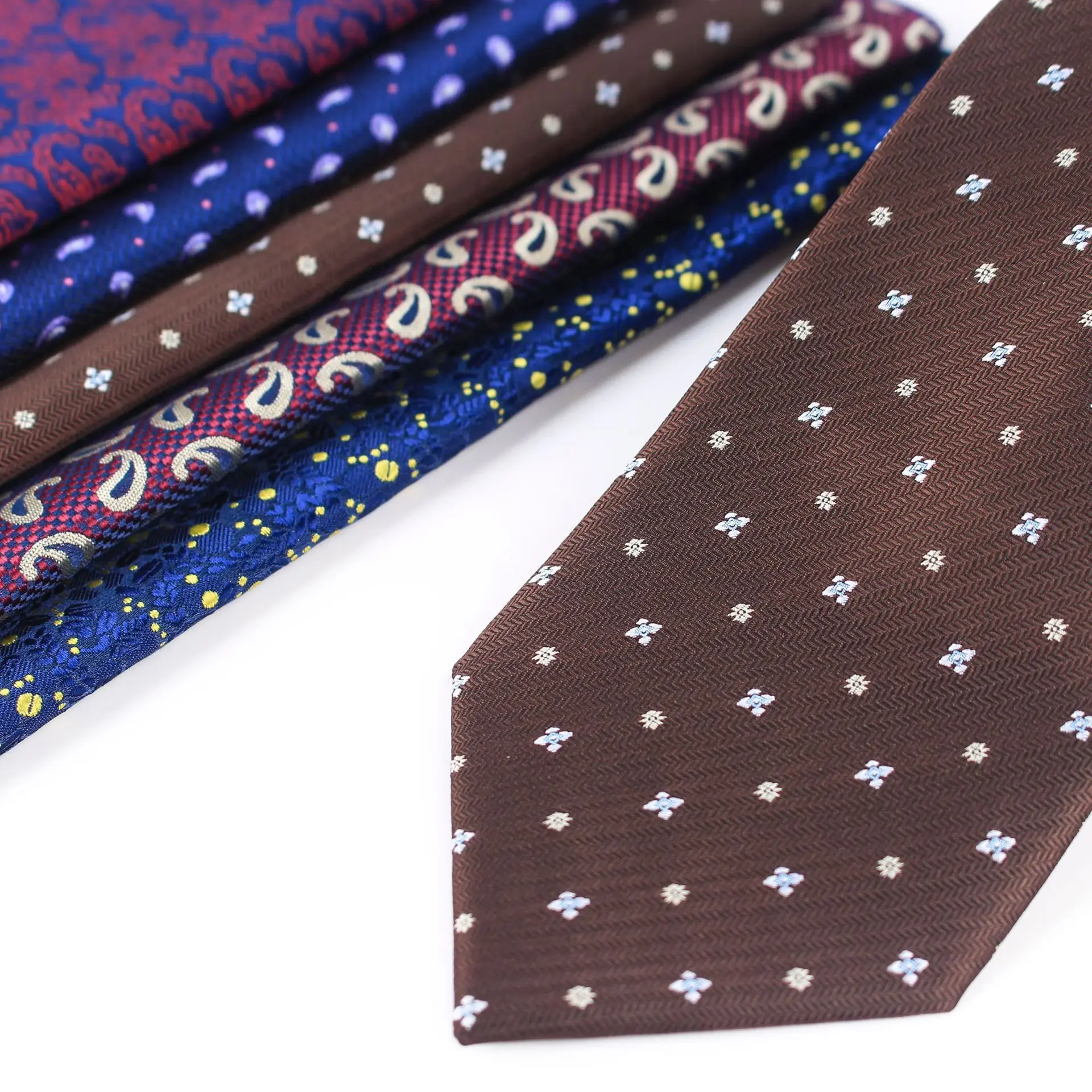 Linbaiway Классические мужские галстуки с пейсли цветами карманные полотенца 8 5 см