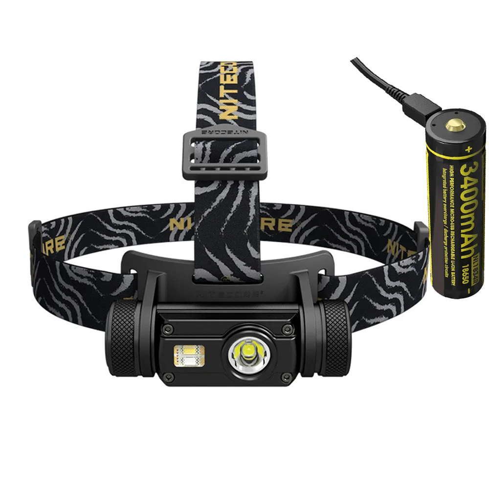 HC65 NL1834R NITECORE HC65 USB Перезаряжаемый налобный фонарь CREE XM-L2 U2 max 1000 люмен дальность луча 110 м наружная фара для велосипеда - Испускаемый цвет: HC65 NL1834R