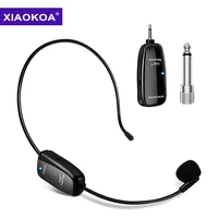 wireless microphone headset uhf wireless mic headset and handheld 2 in1 160 ft range for voice amplifier stage speakers teach