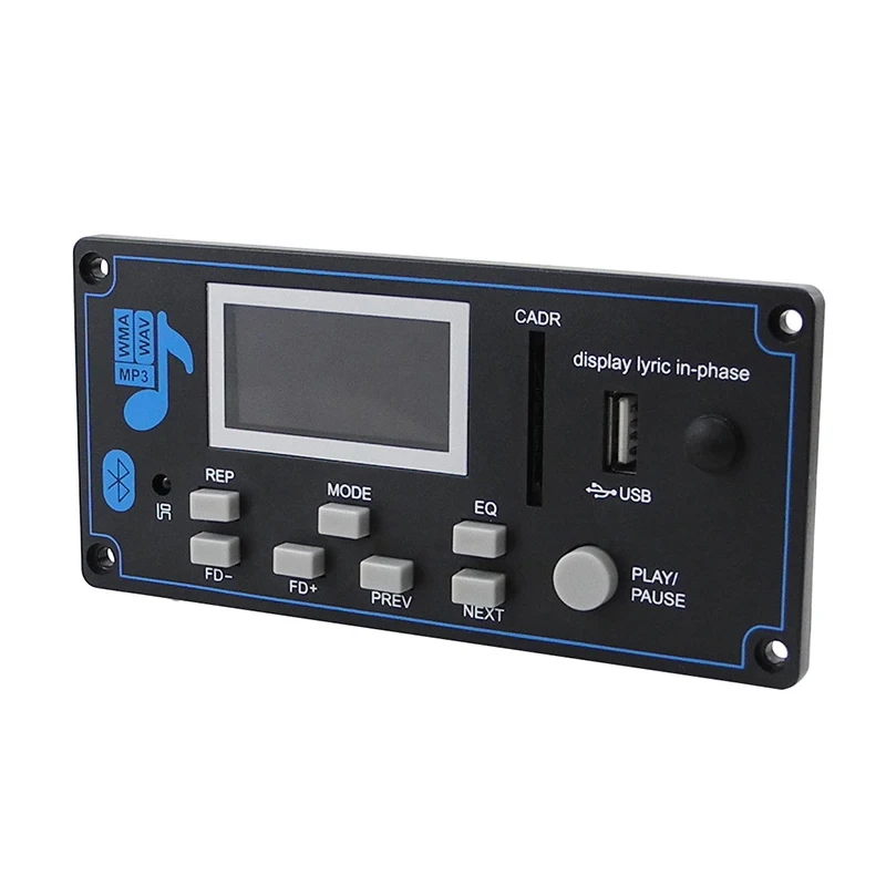 ABGN горячий модуль поддержка fm радио MP3 плеер аудио AUX USB с лирикой дисплей 12 в ЖК