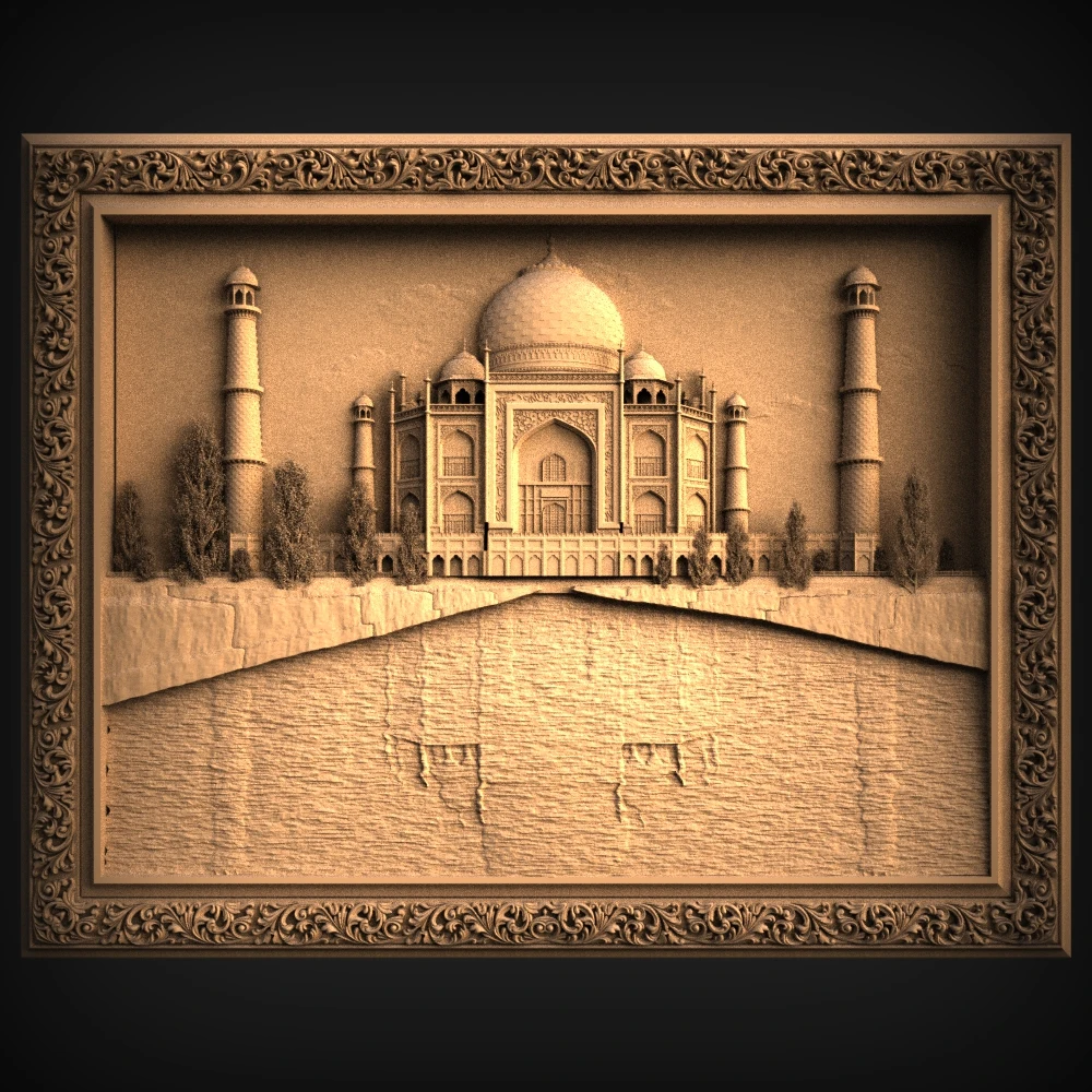 Модель 3d STL для ЧПУ-роутера 6 шт. формат Artcam аспирированный _ Тадж-Махал/Белый дом |