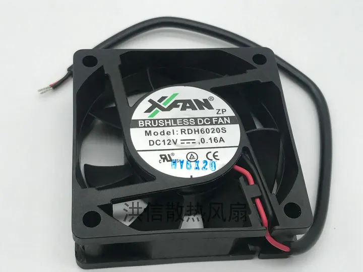 

New original xfan rdh6020s DC12V 0.16A 6cm 6020 2-wire fan