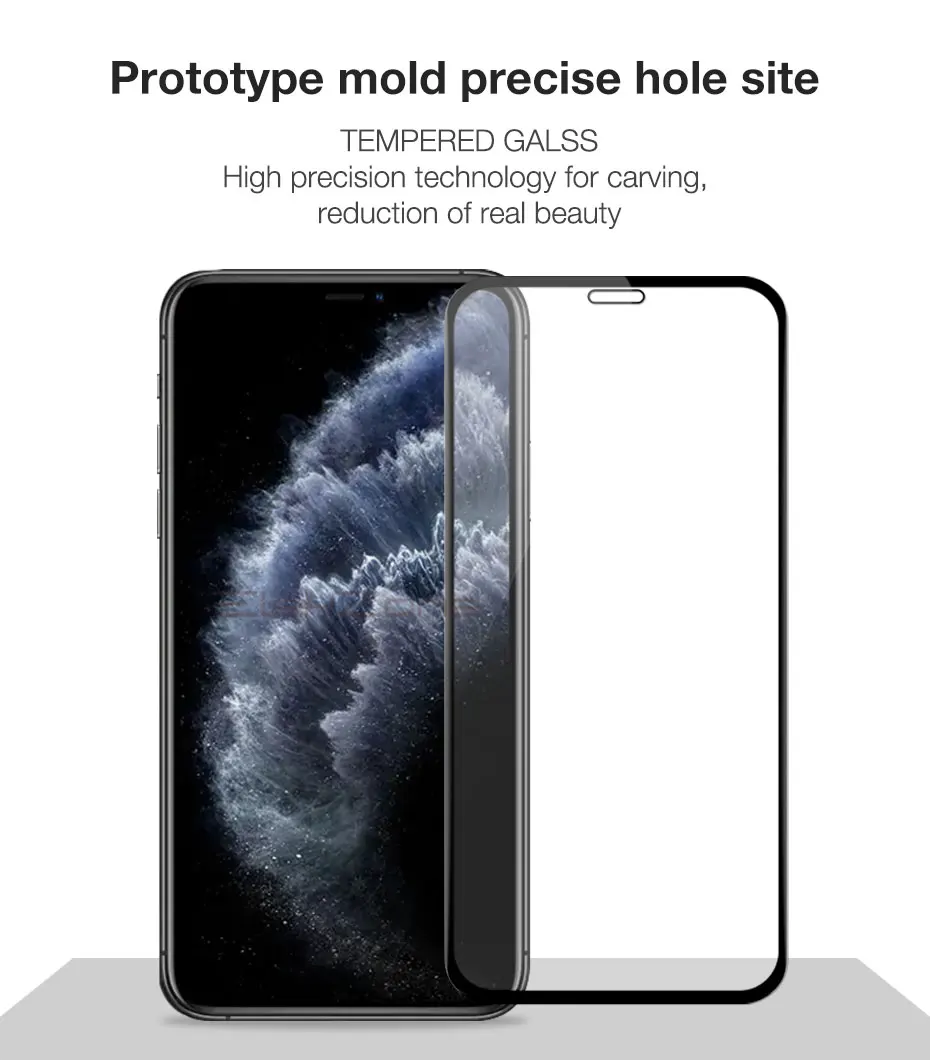 1 2 шт 9H полное покрытие из закаленного стекла для iPhone 7 8 Plus X XS Max XR 6 6s Защитная