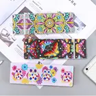 Шкатулка для хранения ювелирных изделий сделай сам с 2 отсеками особой формы с алмазной вышивкой