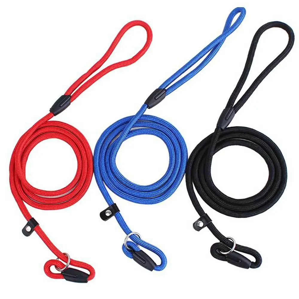 

0.6*135cm Leash Slip Nylon P Chain Dog Collar Pet Walking Leads Dog Mountain Climbing Rope Pet Traction for Small Medium Dogs