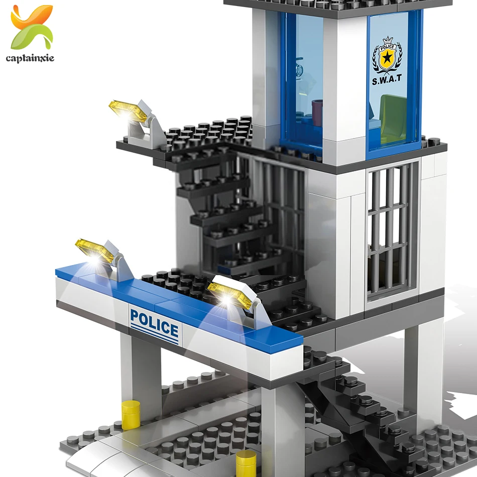 1002 шт. комплекты для полицейских участков строительные блоки городской