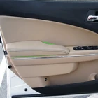 Автомобильный аксессуар, передняя панель подлокотника с 2 дверцами, кожаный чехол, отделка для Dodge Charger 2011 2012 2013 2014 2015 2016 2017 2018 2019, бежевый