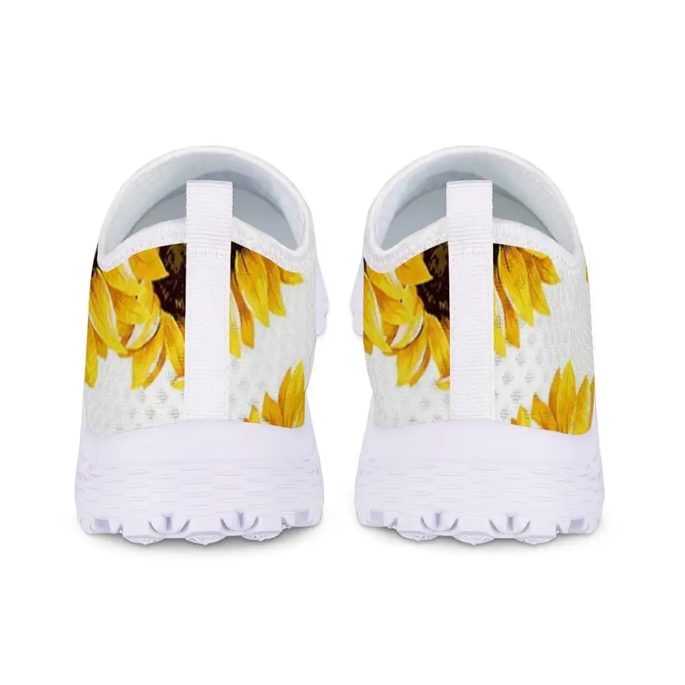 FORUDESIGNS/желтый цветок Sunfloral Лето Футболка с принтом Женская дышащая обувь на