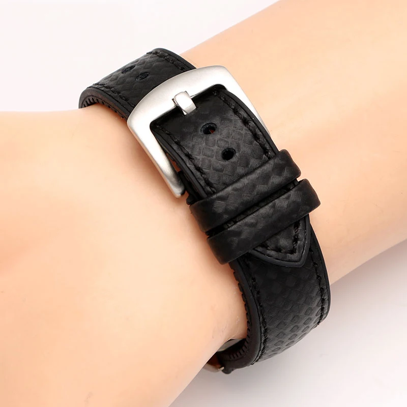 Мужской и мужской силиконовый ремешок из углеродного волокна подходит для Omega Mido