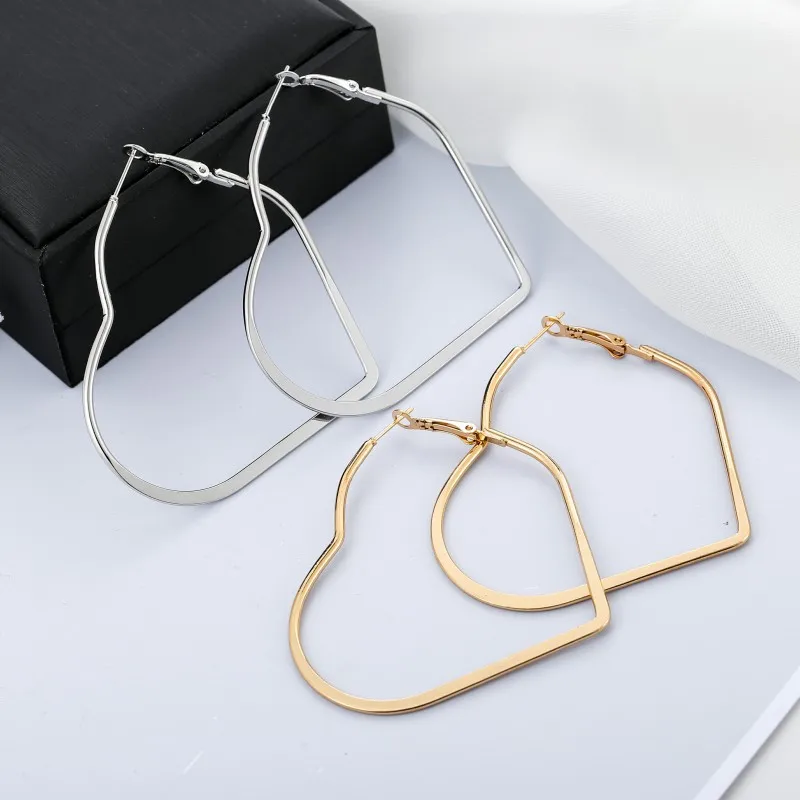 Женские серьги-кольца SOHOT корейские геометрические серьги с круглой звездой и