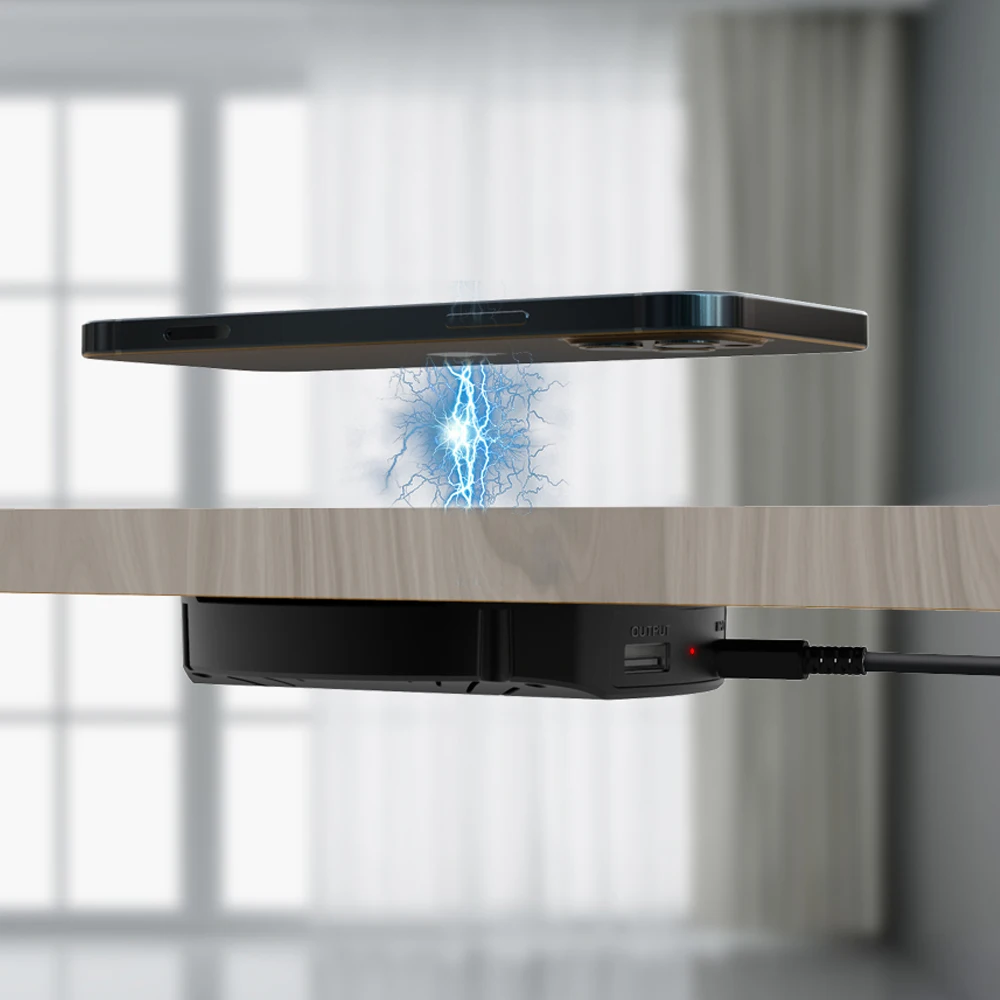 35mm Long Distance Wireless Charger Invisible Base Hide Desktop Table Fast Air Charging for iPhone 11 Pro Max Xs Samsung S21 S20 | Мобильные