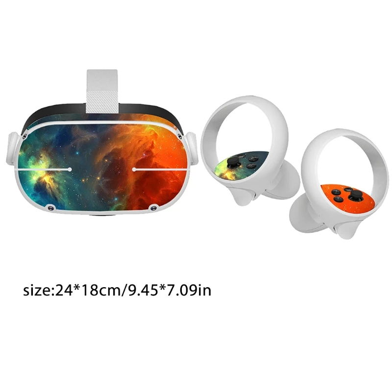 

Skin Sticker for Oculus Quest 2 VR Headset Controller PVC Decals Cute Cartoon Wrap Cover for Oculus Quest 2 Accessories