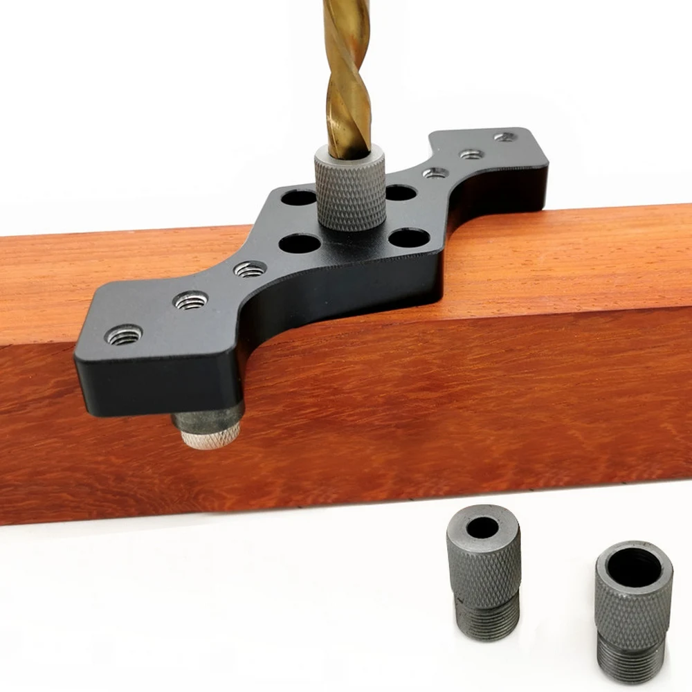

6/8/10mm Alloy Vertical Pocket Hole Jig Woodworking Drilling Locator Wood Dowelling Self Centering Drill Guide Kit Hole Puncher