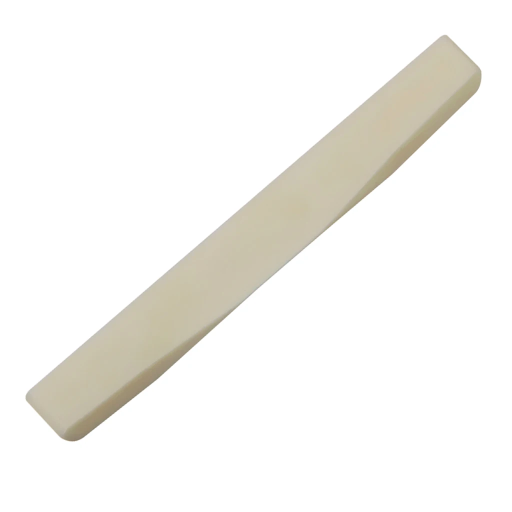 

Natural Cattle Bone Bridge Saddle for Acoustic Guitar Parts Accessories For Providing Better Tone 75mm Portable White