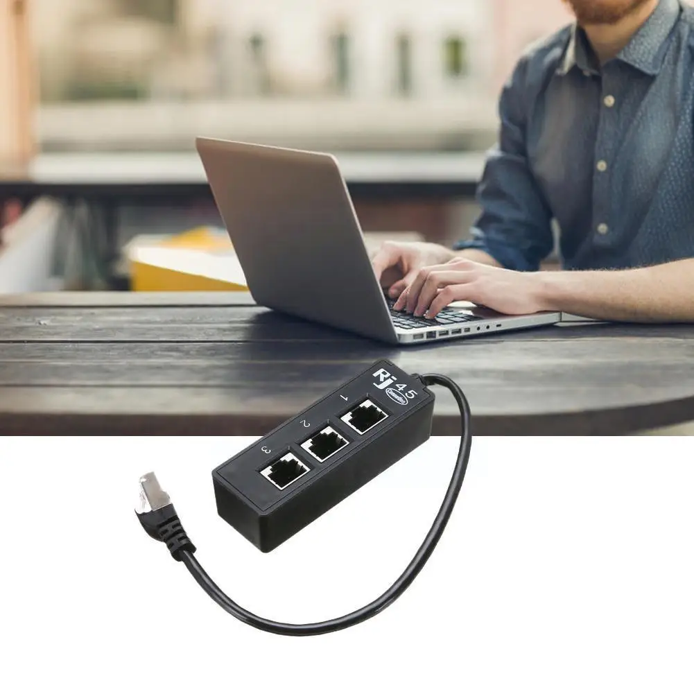 RJ45 1 Male To 4 Female LAN Ethernet Socket Port Splitter Cable Networking Extension Plug Connector For Ro J4I4 | Компьютеры и офис