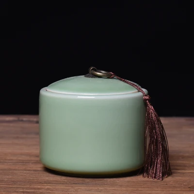 Chinese Style 340ml Ceramic Tea Caddy Storage Bottles Mini Portable Puɾr Sealed Cans Tanks Travel Leaf Box | Дом и сад