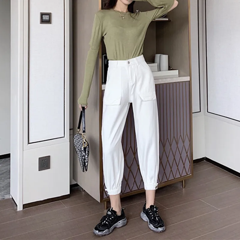 

Woman Jeans High Waist Clothes White Wide Leg Denim Clothing Streetwear Vintage 2020 Spring Summer Fashion Harajuku loose Pants