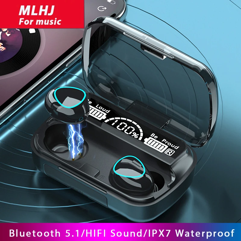 Наушники MLHJ с поддержкой Bluetooth 5 1 внешний аккумулятор беспроводные наушники