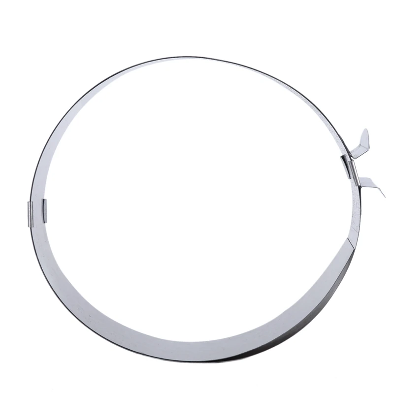 Retractable Stainless Steel Circle Mousse Ring Cake Baking Tool Set Size Shape Adjustable Bakeware Silver | Дом и сад