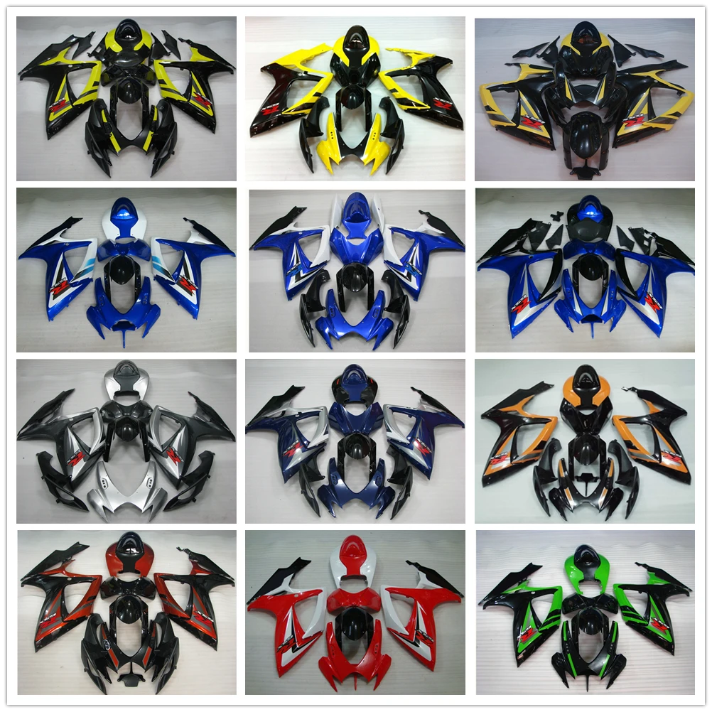 

Motorcycle For Suzuki GSXR600 K6 Full Fairing Kits GSR750 GSXR 600-750 Year 06 Bodywork Cowling Classic color Blue yellow black