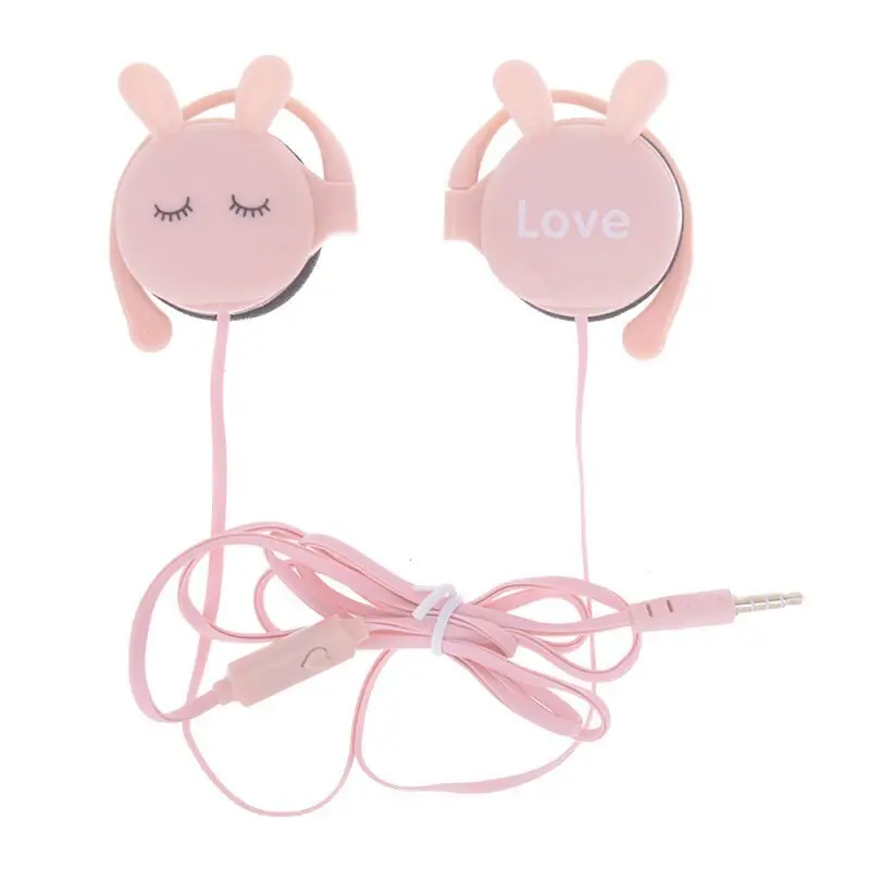 

New 3.5mm Wired Earphone Cartoon Cute Rabbit Wired Headset Volume Control Portable Cute Student Earphone Girls Gift Dropshipping
