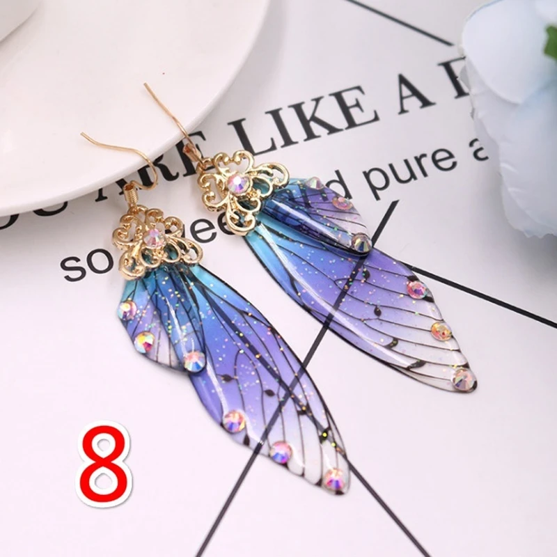 

2021 Women Long Butterfly Wings Dangle Earrings Ear Jewelry Girl Birthday Gift