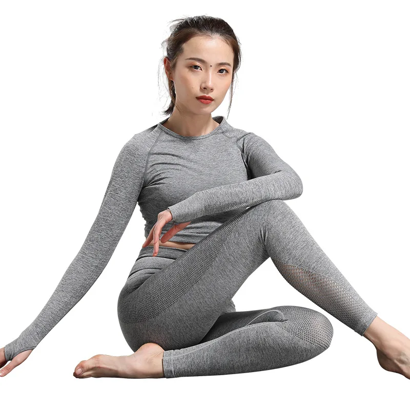 Новый осенний Женский костюм женский плотный полый длинный рукав Высокая талия