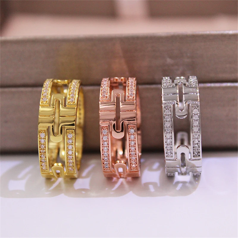 

100% Titanium Steel Ring Original Brand Logo BVL 1:1 Paperclip Custom Inscription Jewelry Ring For Men Women Lovers Holiday Gift