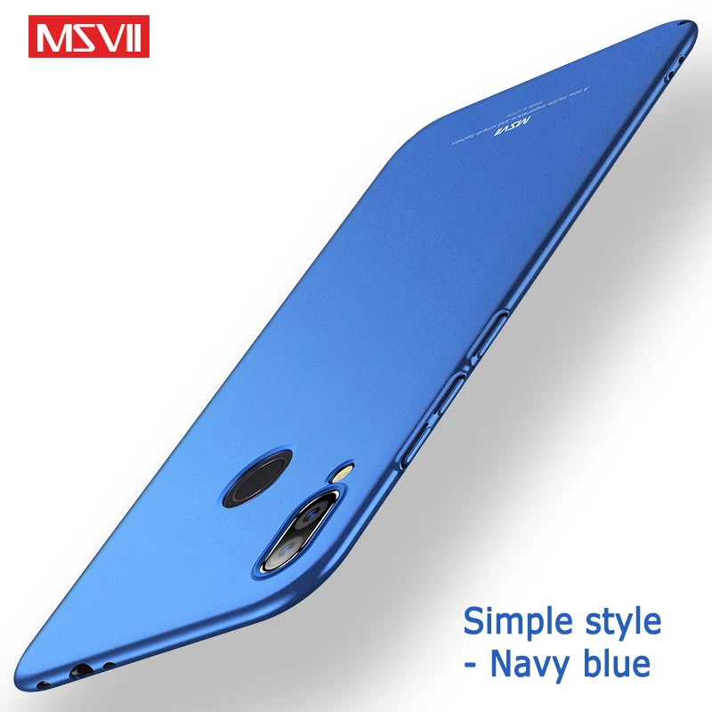 Simple blue Redmi Note 8 чехол MSVII матовый чехол для Xiaomi Redmi Note 7 Pro Чехол Xiomi Note7 Global чехол для Xiaomi Redmi Note 8 Pro Чехол - Цвет: Simple blue
