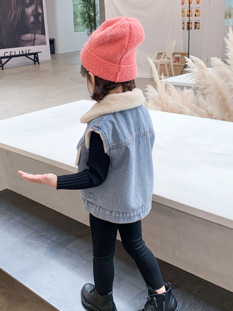 2018 весенне осенний детский жилет для девочек модный теплый малышей с капюшоном