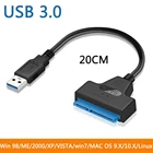 Кабель USB 3,0SATA, 5 Гбитс, для жесткого диска 2,5 дюйма, SSD, внешнего адаптера, шнур питания, компьютерные аксессуары