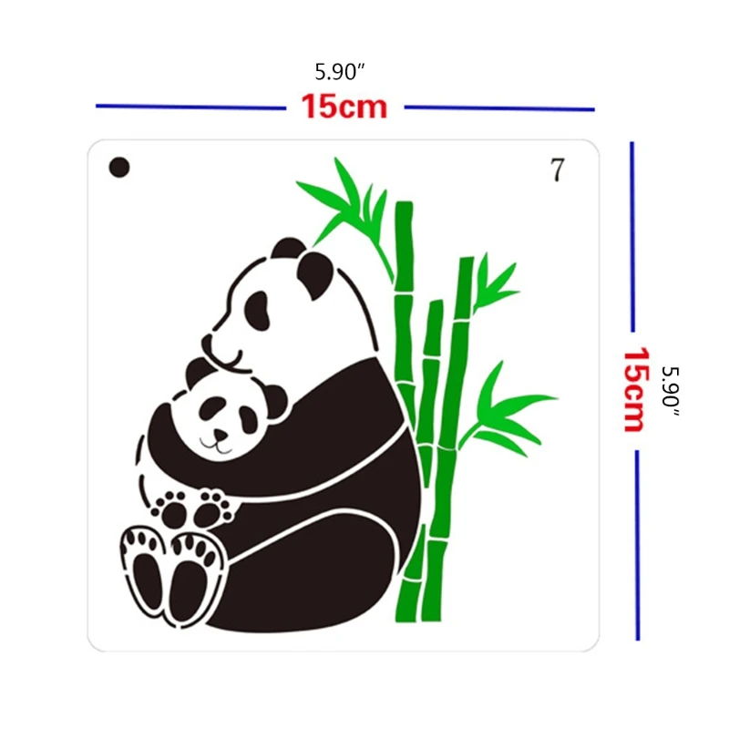 

16 pcs Animal Templates Stencil Panda Horse Dinosour Elephant Wildlife Painting Stencil for Children DIY
