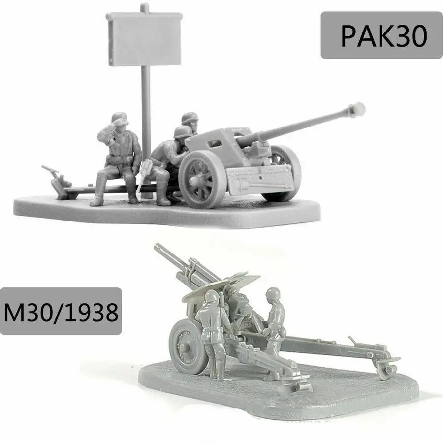 4D 1: 72 сценария PAK40 M30 M1938 Сборная модель пушки собрать головоломка кирпичная игрушка
