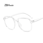 Модные квадратные очки, женские трендовые стильные брендовые прозрачные оправы для очков с защитой от сисветильник, прозрачные мужские очки