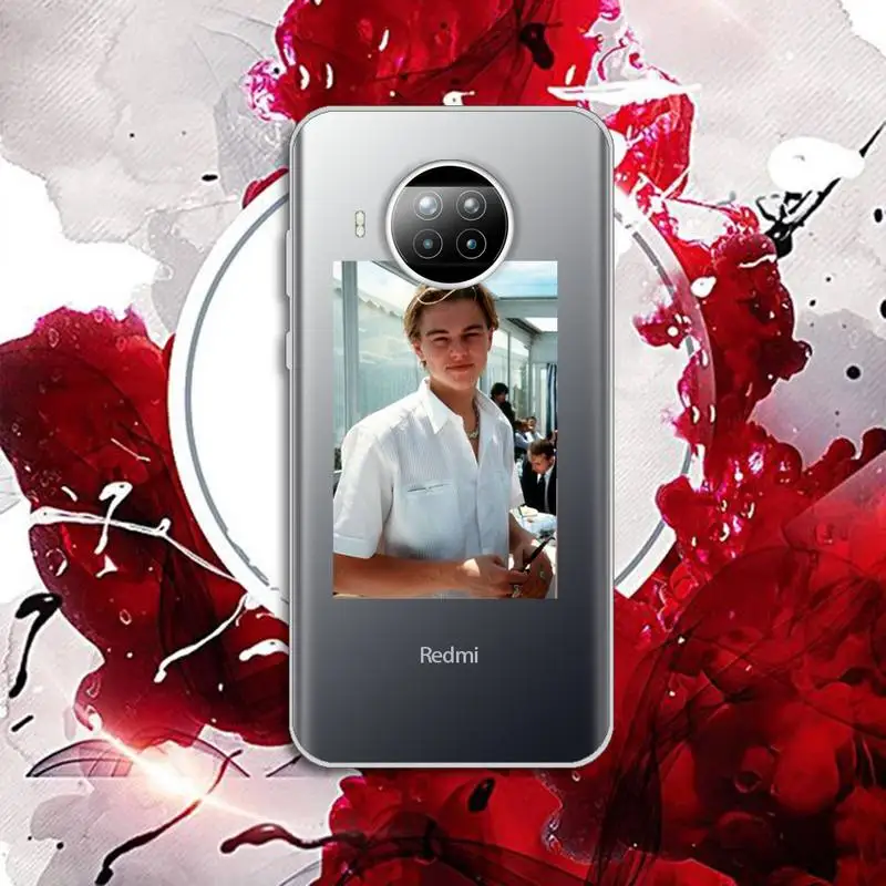

American actors Leonardo DiCaprio Aesthetic art Phone Case Transparent for Xiaomi Redmi note 10 t 8 9 pro lite 11
