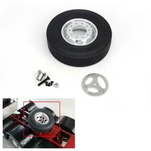 

LESU 1/14 Tamiya DIY Coupler 5th Wheel Parts Spare Tire Tractor Truck Model TH08017
