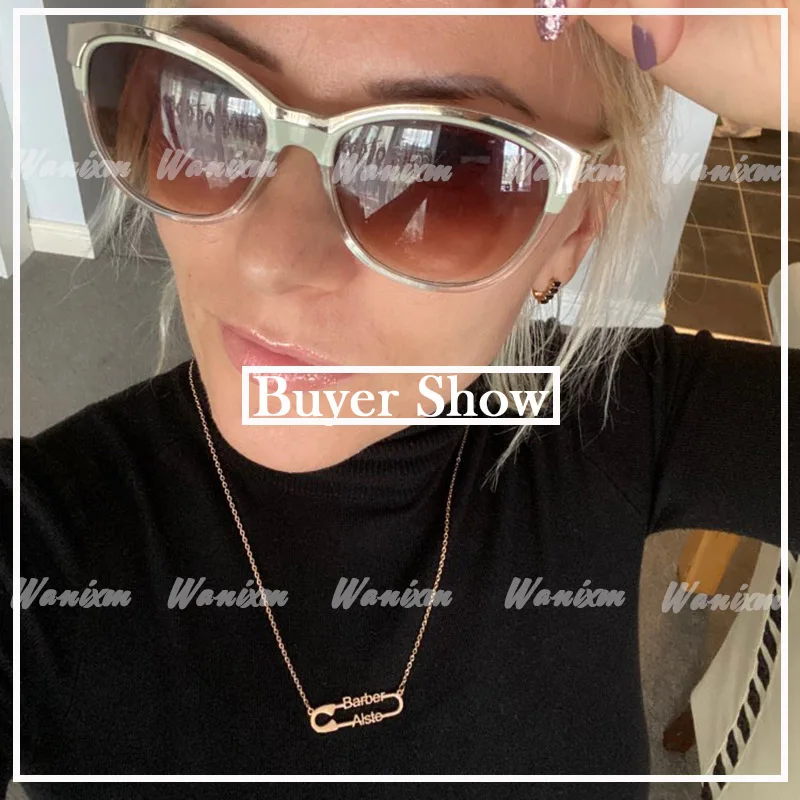 Индивидуальное ожерелье с двумя именами Влюбленных Подвески для женщин и