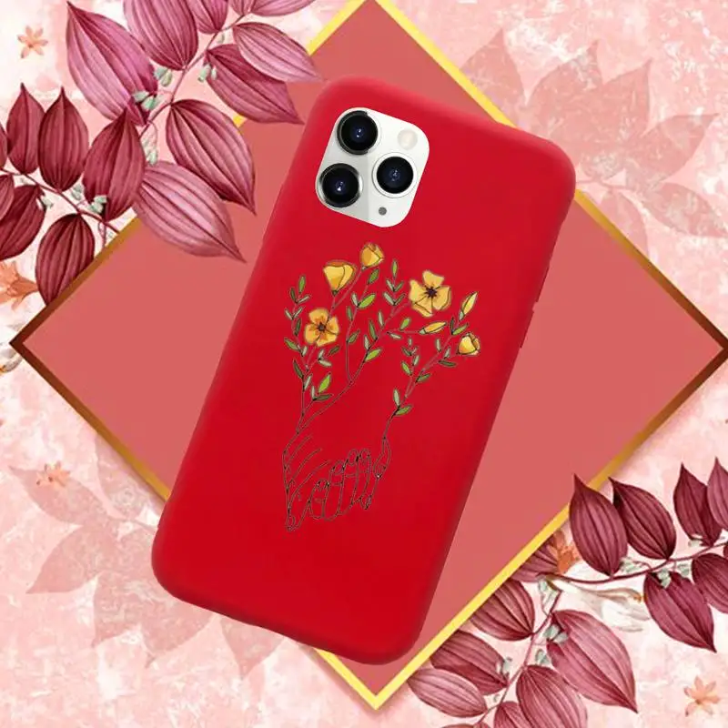 

Fashion hand Hold hands love beautiful Phone Case Candy Color for iPhone 11 12 mini pro XS MAX 8 7 6 6S Plus X SE 2020 XR