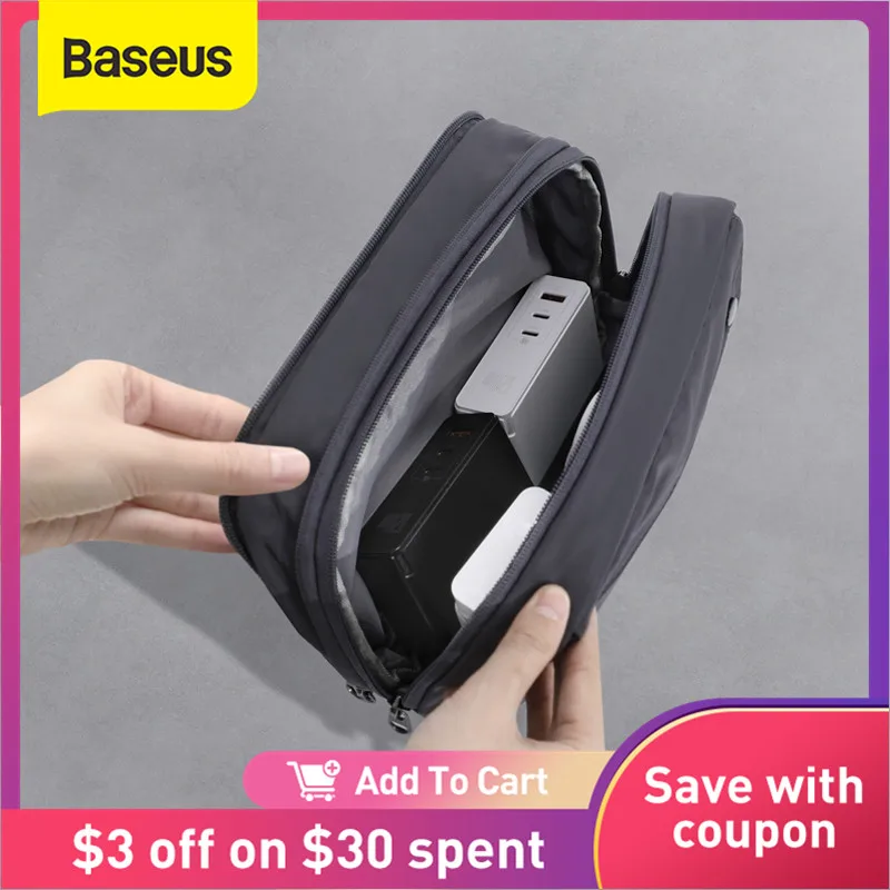 Baseus водонепроницаемая сумка для цифровых устрйоств хранения кабелей зарядное