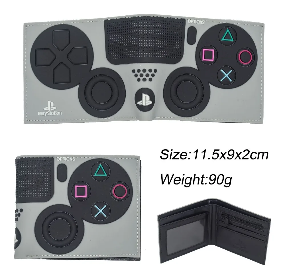 Кошельки разных цветов с 3D принтом для Playstation carteira, сложенный кошелек из ПВХ с карманом для монет, креативный подарок для мужчин и женщин, кошелек для игр