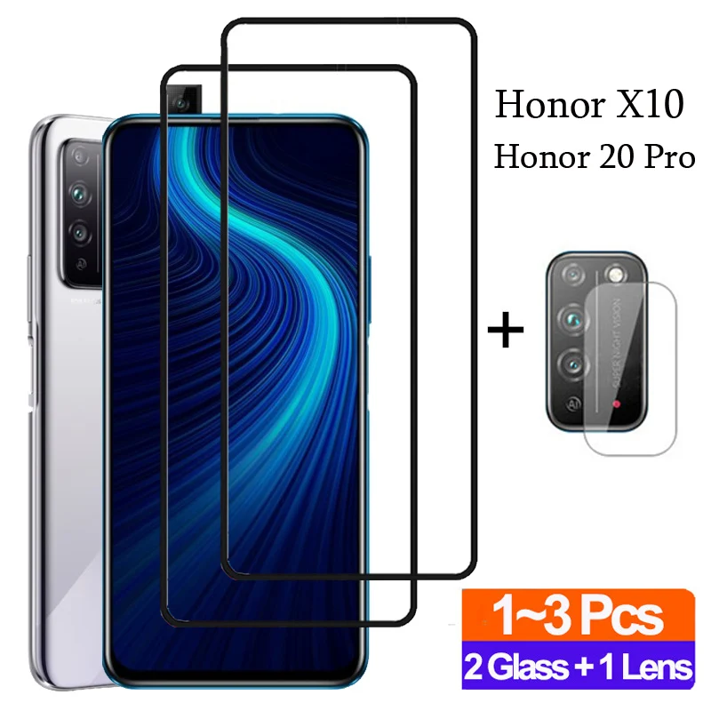 1 + 2 шт полное покрытие бронь стекло хонор х10 honor x10 чехол защитное для huawei 5G 20
