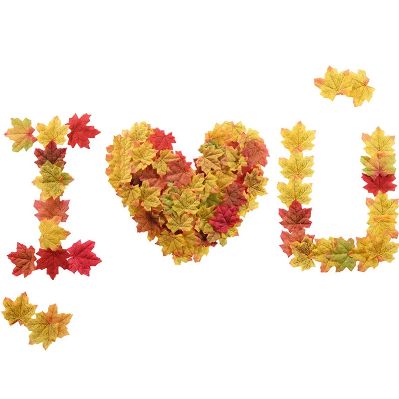 50 100 Pieces Of Maple Leaf Artificial Leaves Simulation Decorative Suitable For Home Wedding Party Decoration | Дом и сад