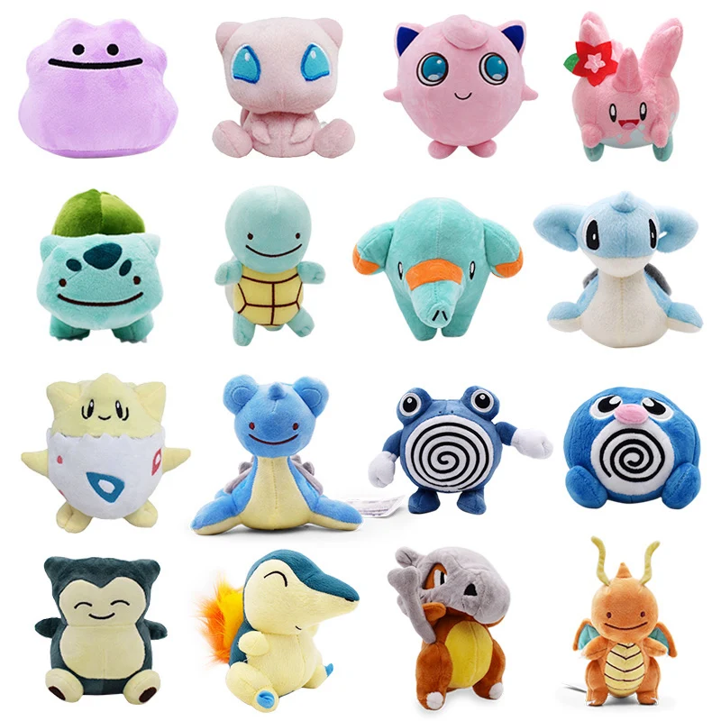 Плюшевая мягкая набивная кукла Laprass Jigglypuffs Dragonites Cubones Psyduck Сквиртинг Dittos храп