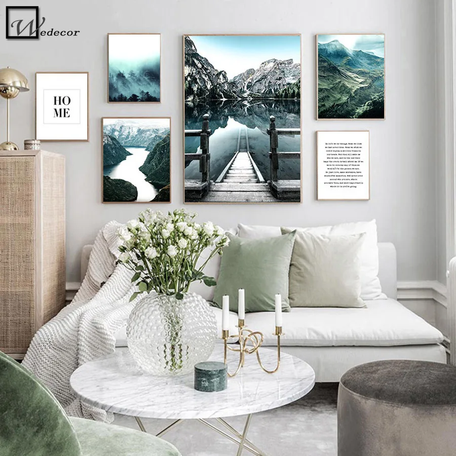 Скандинавский стиль плакат в скандинавском стиле Доломиты озеро природа пейзаж